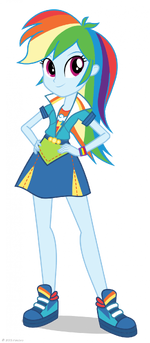 Friendship Games Rainbow Dash School Spirit artwork