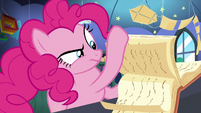 Pinkie Pie flipping through book pages S8E3