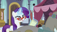 Rarity with notebook S2E25
