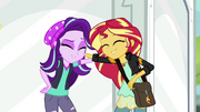 Starlight Glimmer and Sunset Shimmer smiling together EGS3