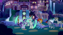 Starlight and Terramar appear outside school S9E11