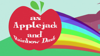 Applejack and Rainbow Dash rainbow apple EG opening
