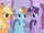 Applejack and Twilight look at Rainbow Dash in disapproval S1E14.png