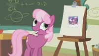 Cheerilee acknowledging ludicrous mane S1E12