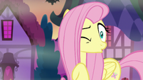 Fluttershy with one eye open S5E21
