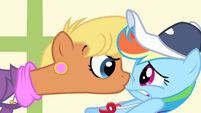 Ms. Harshwhinny in Rainbow Dash's face S04E05