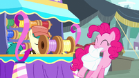 Pinkie Pie being given streamer S4E12