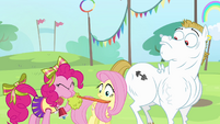 Pinkie Pie blowing party hooter S4E10