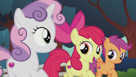 Apple Bloom singing "more than just a mark" S5E18