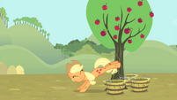 Applejack bucking apples S4E13