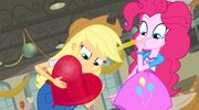 Applejack drawing using her left hand EG
