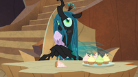 Chrysalis holds her log of wood close S9E8