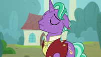 Firelight turns his muzzle up in quiet hurt S8E8