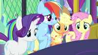 Main ponies look at sneeze glitter MLPS2