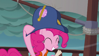 Pinkie Pie puts on a captain's hat S6E22