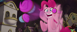 Pinkie Pie rocketing projectile cupcakes MLPTM