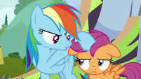 Rainbow Dash forbidding Scootaloo S8E20