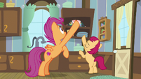 Scootaloo reaches for candy on high shelf S9E22