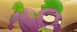 Spike with a cactus stuck to his butt MLPTM