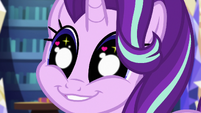 Starlight Glimmer with very wide, starry eyes EGS3