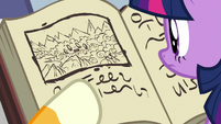 Sunburst points to an illustration of Ponhenge S7E25