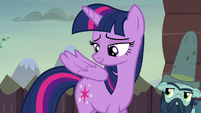 Twilight waiting for her cutie mark to glow S5E23