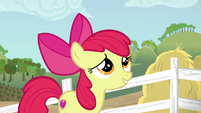 Apple Bloom giving a nervous smile S6E14