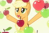 Applejack with apples around her promotional S4E07