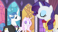 Rarity, Fancy Pants, and Fleur.