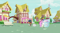 Newspaper Pony distributing newspapers in Ponyville S7E18