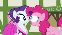 Pinkie Pie popping her eyes out on Rarity S3E3