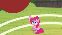 Pinkie tosses ball high into the air S9E15