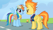 Rainbow Dash receives the lead pony badge S3E7