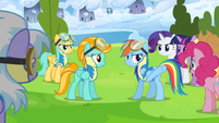 Rainbow Dash talks to Lightning Dust about her attitude S3E07