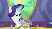 Rarity inspects her pancakes S5E3