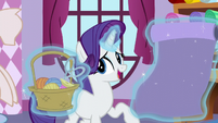 Rarity levitating fabric and basket S5E11