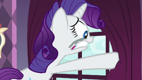 Rarity quickly opening the curtains S7E14