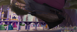 Storm King's airship descends on Canterlot (new version) MLPTM