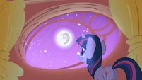 Twilight looking out her library window S1E01