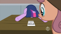 Twilight trying to find out who knows where Applejack went S2E14
