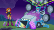 DJ Pon-3 with her Rockin' Convertible in Rainbow Rocks.