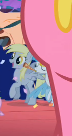 Derpy yelling surprise for Twilight.