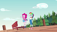 Pinkie Pie and Rainbow Dash proud of themselves EG4