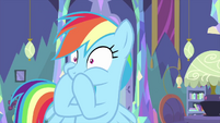 Rainbow Dash covering her mouth MLPS2