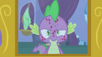 Spike looks annoyed at his reflection S8E11