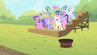 The ponies observe the competition S2E05