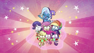 Trixie sharing friendship with Mane Six PLS1E12a