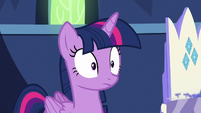 Twilight Sparkle hears Celestia laughing S7E1