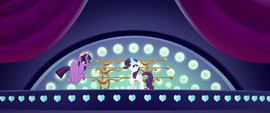 Twilight and Rarity on the orchestra stage MLPTM