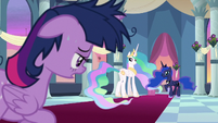 Twilight arrives behind Celestia and Luna S9E26